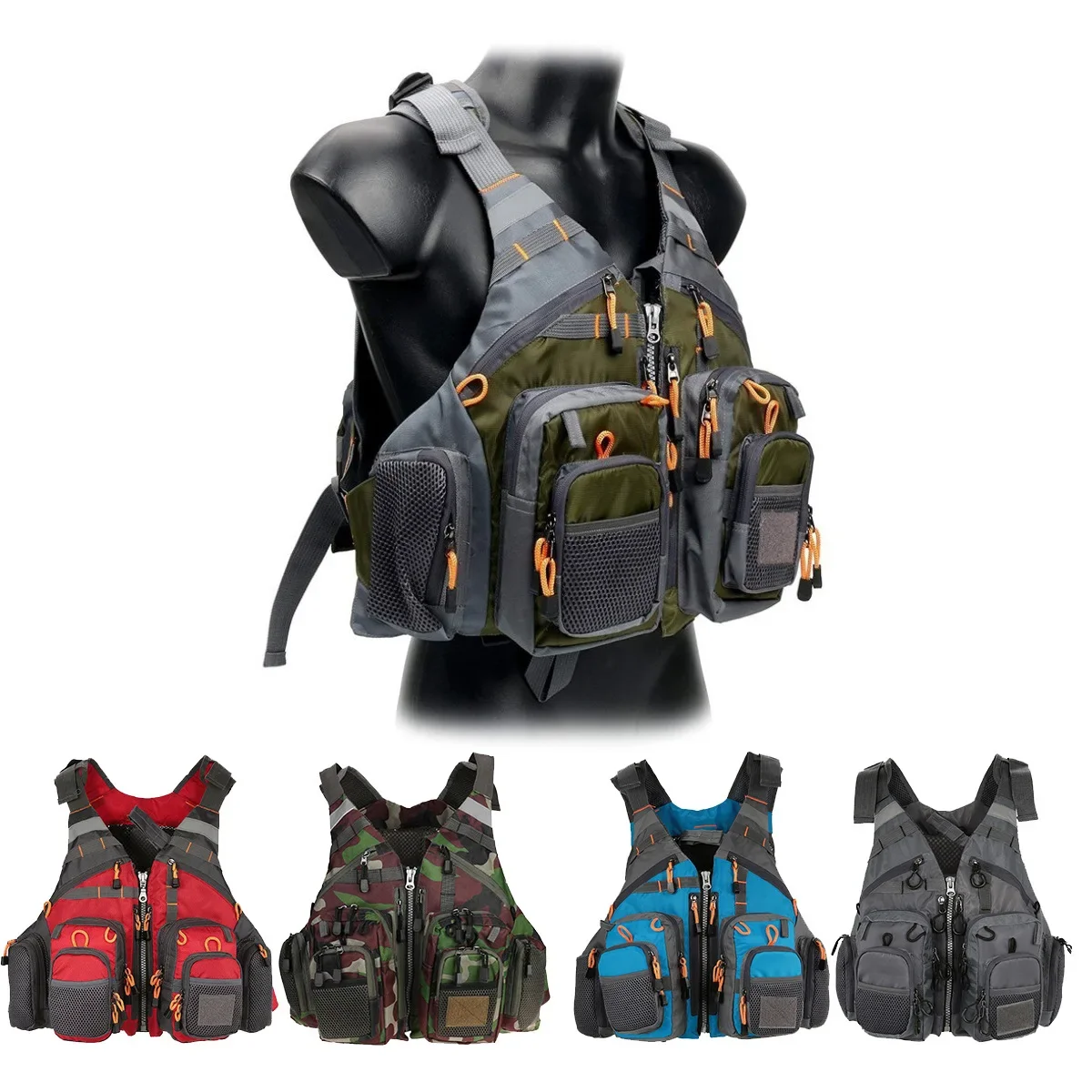 Fishing Jacket Waterproof - Verstelbare Vissen Vest Ademend Meerdere Zakken