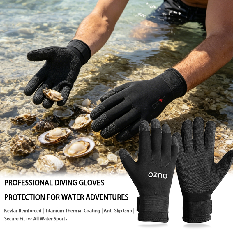 Fishing Gloves - 3mm CR Titanium gecoate duikhandschoenen, snijbestendig,