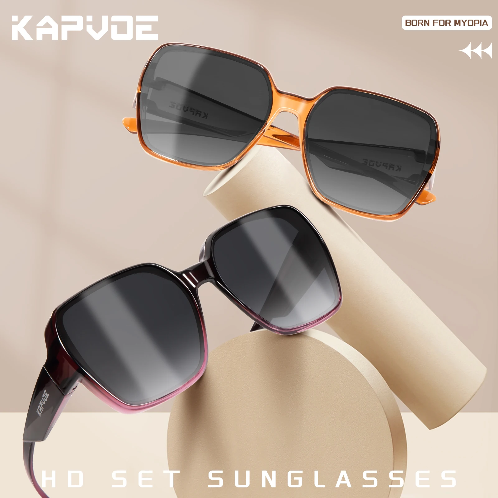 Fishing Sunglasses Polarized - Kapvoe Fitover zonnebril oversized vierkant gepolariseerd