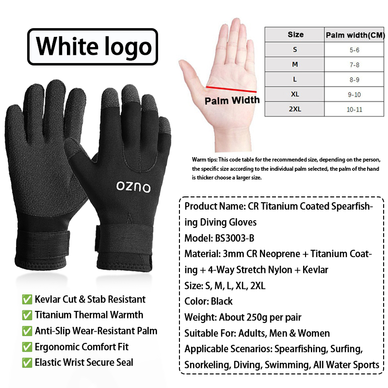 3mm CR Titanium gecoate duikha - Fishing Gloves recensie en prijs
